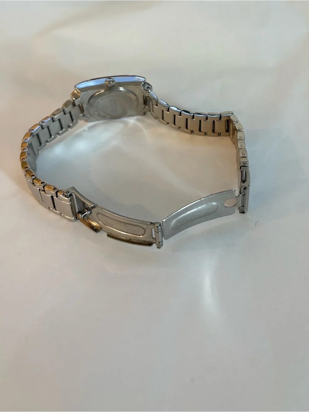 Kenneth Cole Reaction Silver Bracelet Watch with Brown Sunburst Dial